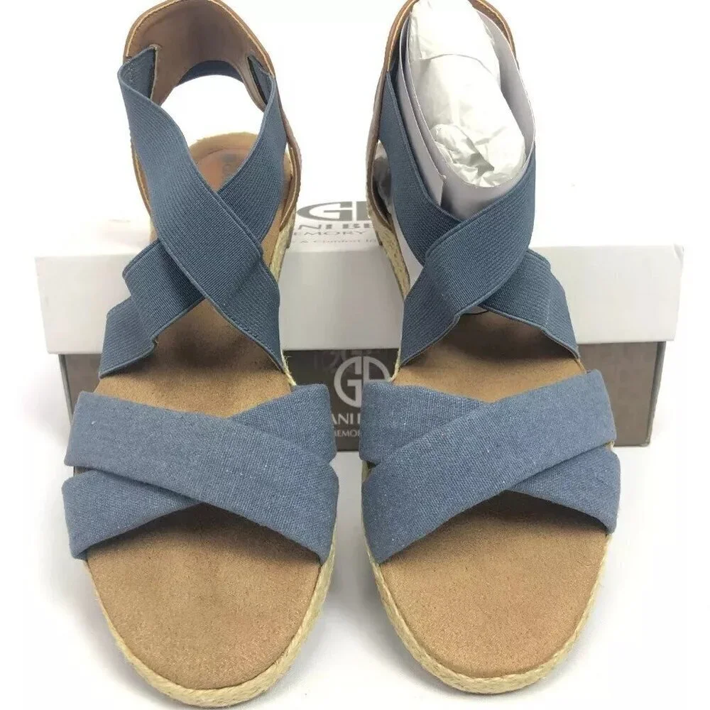Giani Bernini Womens Colbey Sandals Denim 6.5M